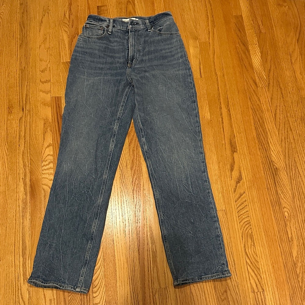 Abercrombie & Fitch Dark Blue Straight Leg Jeans